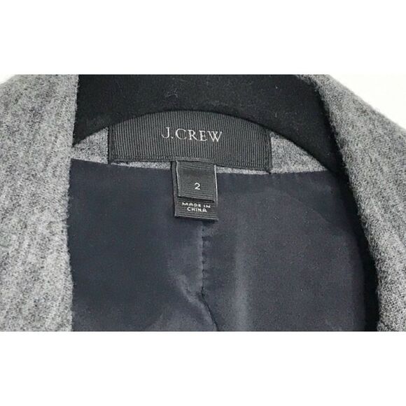 J CREW Sz 2 Contrast Knit Blazer
Gray Navy Wool Colorblock 11386
Schoolboy - Picture 7 of 8